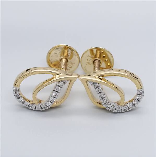 0.10 ct. t.w. Round Diamond VS-SI quality Stud Earrings top in 14kt Gold